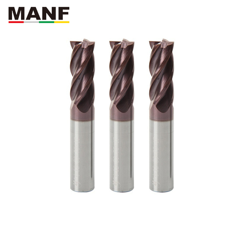 MANF Milling Cutters HRC55 4mm 5mm 6mm 8mm 10mm Solid Carbide EndMills Mill Cutter Carbide End Mills Milling Cutter Metall ► Photo 1/6
