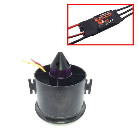 Clear stock 70mm 6 blade duct fan EDF, with 2839 3000KV motor brushless, with 50A esc, for RC aircraft model parts ► Photo 1/6
