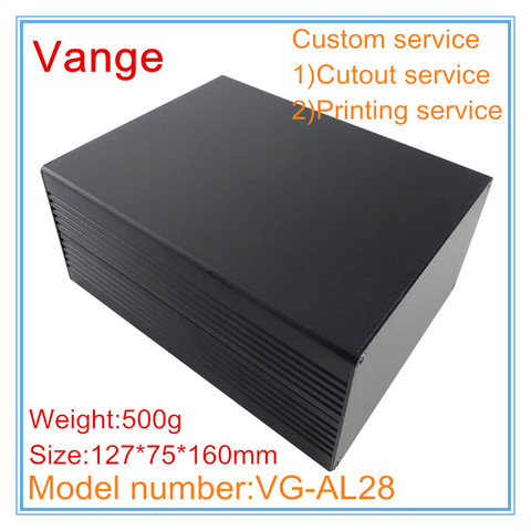 1pcs/lot Black industry injected aluminum boxes 6063-T5 aluminum case housing 127*75*160mm for power supply enclosure ► Photo 1/4