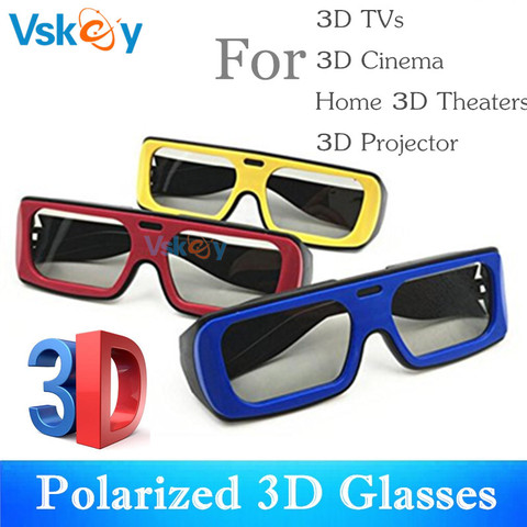 VSKEY 3Pcs Adult Polarized 3D Glasses For Passive 3D Televisions TV RealD Movie Theaters Cinema System Men Women ► Photo 1/6