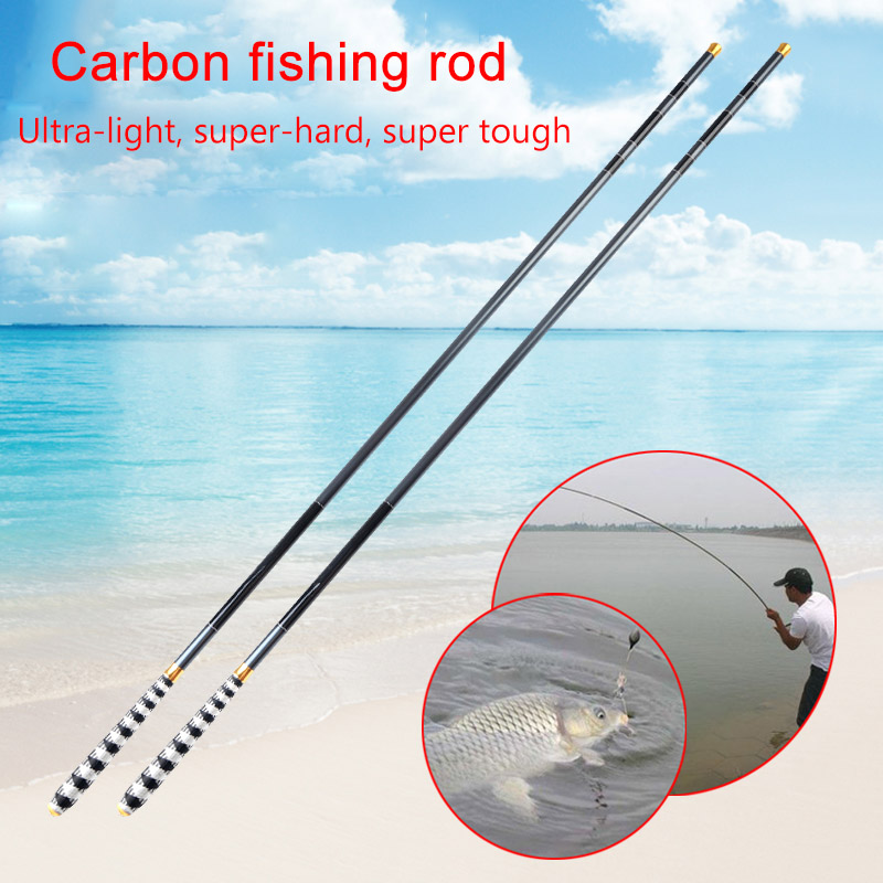Fishing Rod Carbon Fiber Telescopic Fishing Stream Pole Ultra Light Carp Fishing 