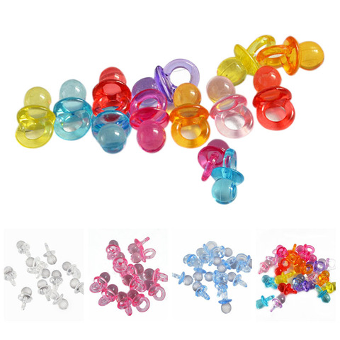 50Pcs Multicolor Mini Pacifiers Baby Shower Party Favors Decor DIY Girl Boy Birthday Festival Party Table Decoration Supplies ► Photo 1/6