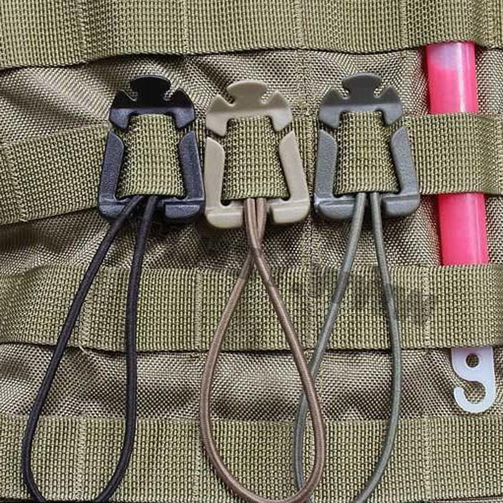 10pcs Connecting Clips Hook 10pcs Tactical Molle Webbing Buckle Carabiner 