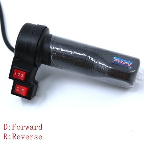 EVfitting electric bike scooter tricycle gas handle ebike throttle with 3 speed&Reverse switches button ► Photo 1/4