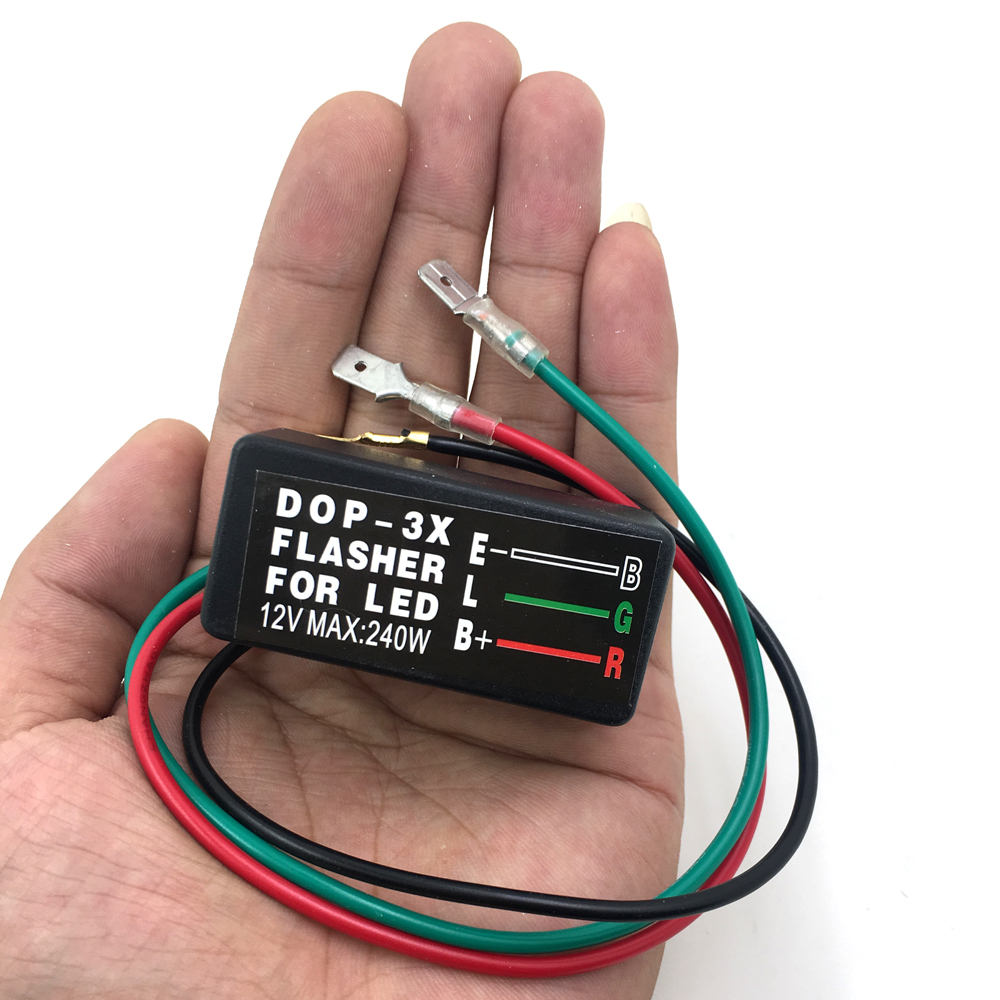 DollaTek 2Pcs 3-Pin 12V LED Car Flasher Relay Flash Fix Blinker Indicator