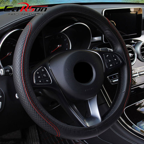 Steering Wheel Cover Braid On The Steering Wheel Cover Cubre Volante Auto Car Wheel Cover Car Accessories ► Photo 1/6