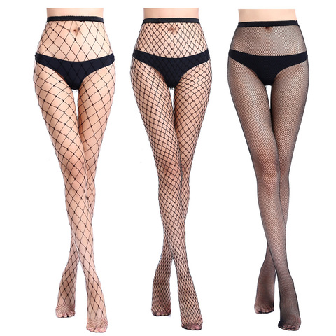 Hot Women Long Sexy Hollow Out Fishnet Stockings Pantyhose Black High Waist Stocking Tights Panty Fishnet Lingerie High Quality ► Photo 1/6