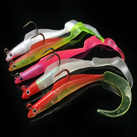 4pc/lot Fishing Lures Floating Soft Lure 4 Colors Soft Baits 12CM