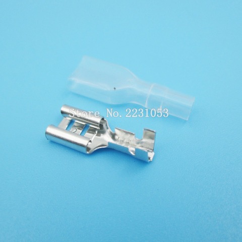 200PCS/LOT 100Set 6.3mm Crimp Terminal Splice Female Spade Connector Splice With Case ► Photo 1/1