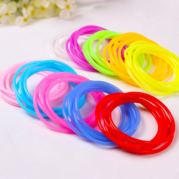 2015 fashion Multicolor elastic gum for bracelets Silicone rubber bracelet  Hand Hair ring Trailing women band rope accessories - Price history &  Review | AliExpress Seller - Yiwu Headdress 