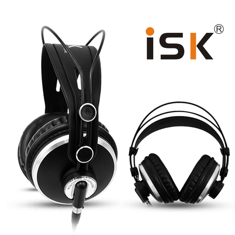 Original ISK HP-980 HP980 Professional Monitoring Earphone Studio Headphone 3.5mm + 6.3mm Computer MP3 Listen Music DJ headset ► Photo 1/5