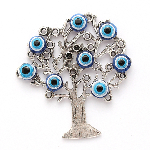 Lucky Eye Life Tree Charms Magnets Evil Eye Jewelry Decal Art Wall Room Magnetic DIY Jewelry Accessories 50*58mm ► Photo 1/6