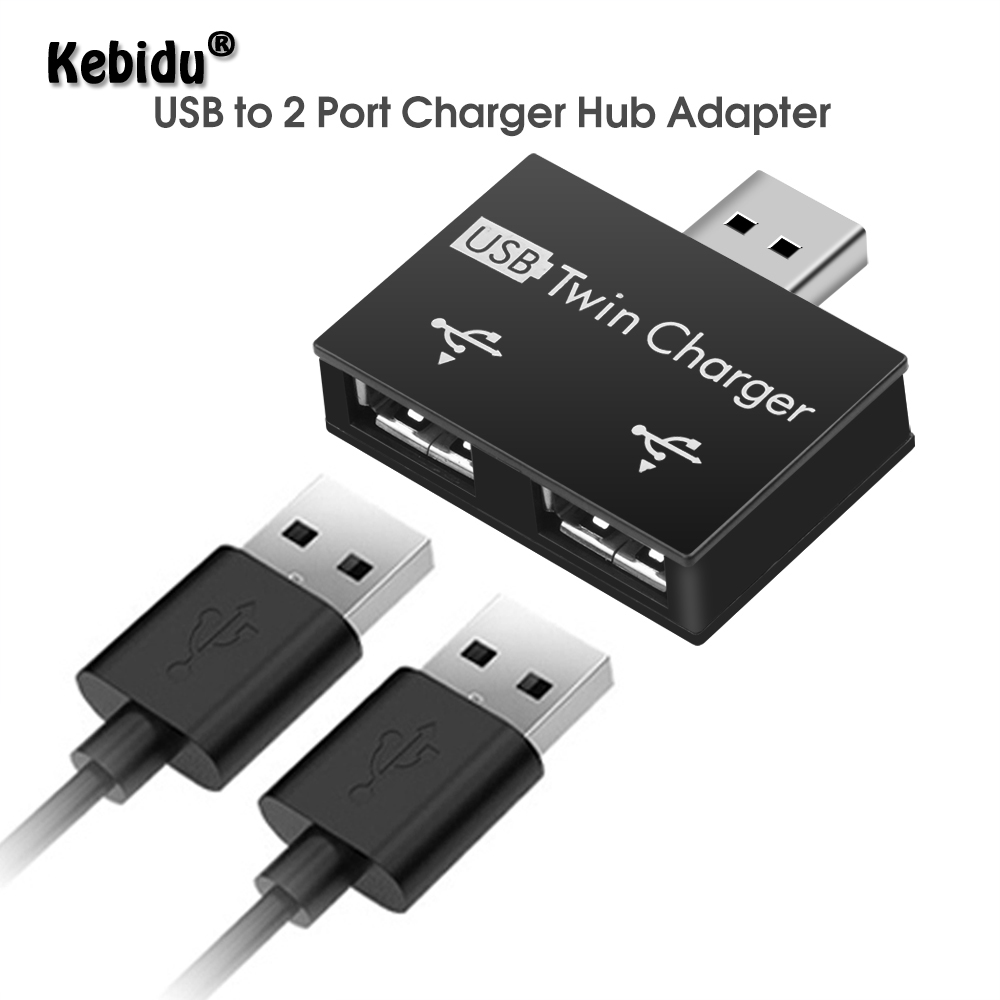 Mini 2 Port USB Hub Charger Hub Adapter USB Splitter for Phone Tablet Computer/ 