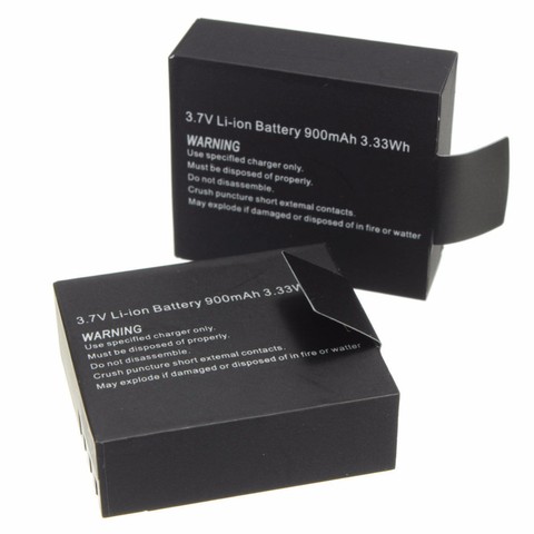 2pcs/lot 3.7V 900mAh Rechargeable Battery For SJ4000 WiFi SJ5000 WiFi M10 SJ5000x Elite Goldfox Action Camera Backup Bateria ► Photo 1/6