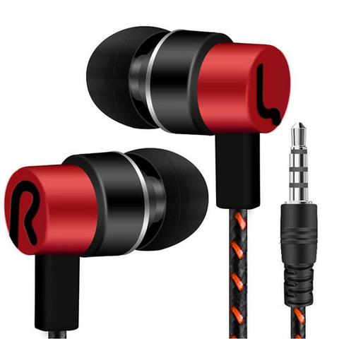 In-Ear Stereo Earphone 5 Color Portable Braided 1.1M Wire 3.5 Interface Headset With Silicone Earmuffs ► Photo 1/6
