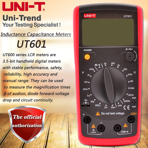 UNI-T UT601 Inductive Capacitance Meter, Resistor / Capacitor / Diode / Transistor Test On-Off Beep Low Voltage Display ► Photo 1/1