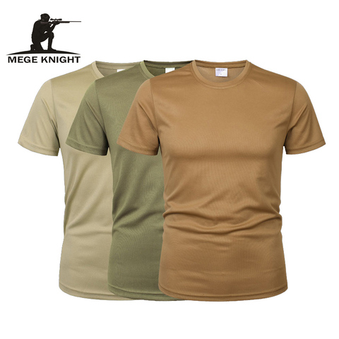 MEGE 3 Pcs/2 Pcs Men Camouflage Tactical T Shirt Army Military ShortSleeve O-neck Quick-Drying gym T Shirts Casual Oversized 4XL ► Photo 1/6