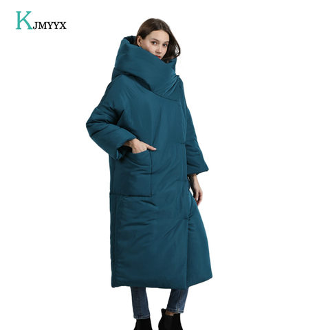 KJMYYX winter jacket women 2022 New Thicken Long Hooded parka women winter coat Warm Jacket Female Coats Overcoat ► Photo 1/5