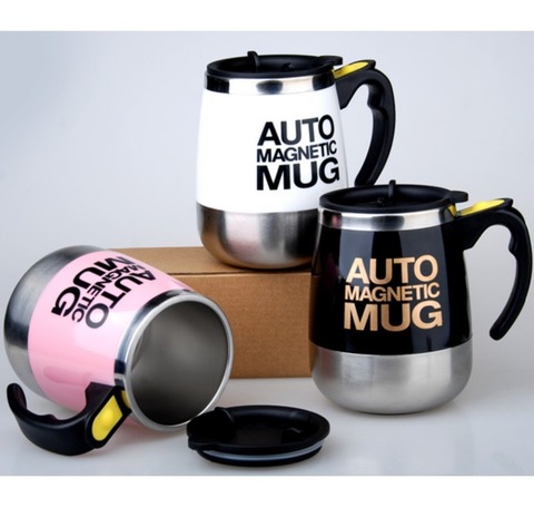 AUTO MAGNETIC MUG coffee milk mix cups 304 stainless steel tumbler Creative electric lazy Self stirring mug ► Photo 1/6