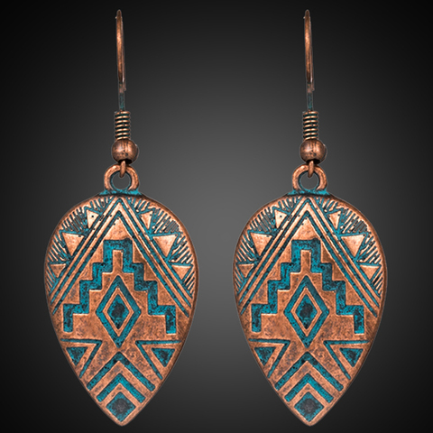 2022 Retro water drop indian earrings jewelry Vintage ethnic boho geometric hanging earrings for women earings earing brincos ► Photo 1/6