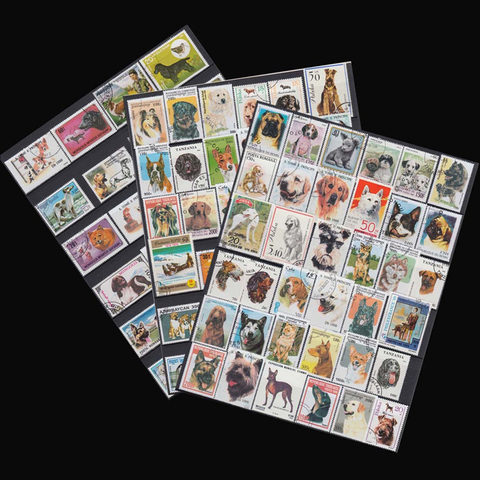 Dogs, 50 PCS/LOT , All Different  From Many Countries, NO repeat , Unused Postage Stamps For Collecting ► Photo 1/6