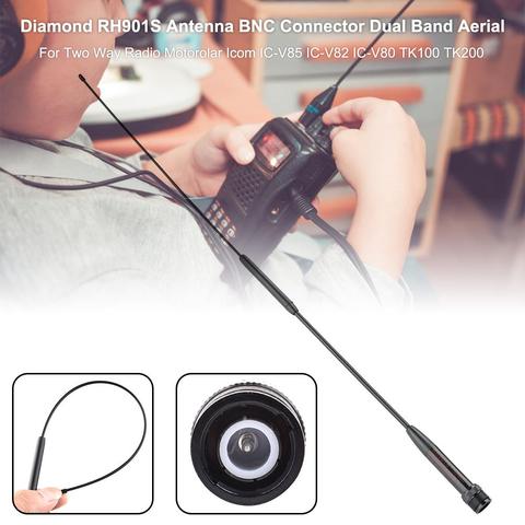 Section Gain Hand Antenna Diamond RH-901S BNC RH901S Antenna BNC Connector Dual Band Aerial For Two Way Radio Motorolar Icom ► Photo 1/6