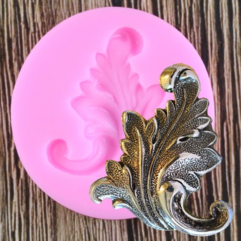 DIY Scroll Leaves Silicone Mold Fondant Cake Decorating Tools Chocolate Mold Polymer Clay  Kitchen Baking  Moulds ► Photo 1/6
