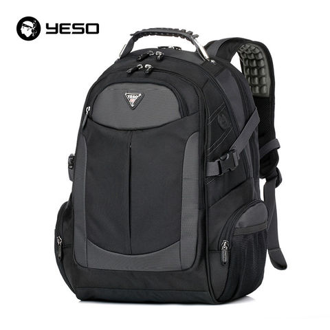 YESO Business Casual Laptop Backpack Men 2022 Water Resistant Backpacks Bags Large Capacity Black Computer Travel Backpack ► Photo 1/6