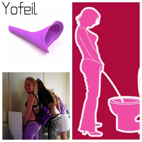 1pc Urination Silica gel Toilet Urine Device Portable Female Women  Camping Travel stand up & pee Urinal toilet ► Photo 1/6