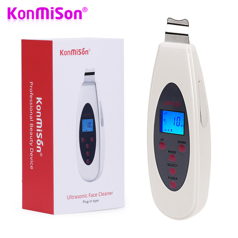 Konmison Ultrasonic Skin Scrubber Cleanser Face Cleansing Acne Removal Facial Massager Ultrasound Peeling Clean Tone Lift ► Photo 1/6