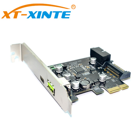 PCI-e To USB3.1 Type-C Riser Card PCIe to USB-C 2.4A Fast Charger with 19PIN Front USB Miner Expansion Adapter 5G PCI-Express ► Photo 1/4