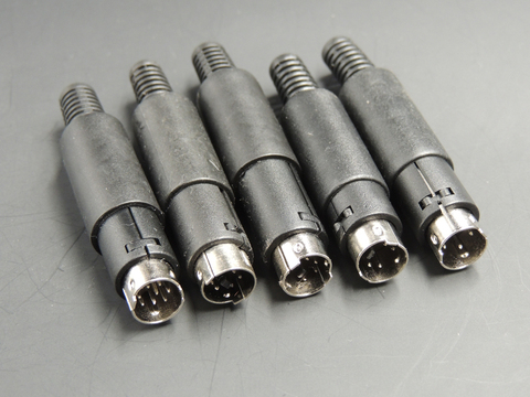 10Pcs Mini 3 4 5 6 7 8 Pin Din Male Plug With Plastic Handle Adapter Soldering Cables DIY Connector ► Photo 1/1