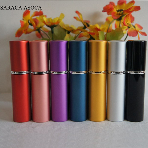 wholesale 20pcs/lot 10ml 7 color metal shell glass tank small empty spary perfume atomizer refillable bottle ► Photo 1/1