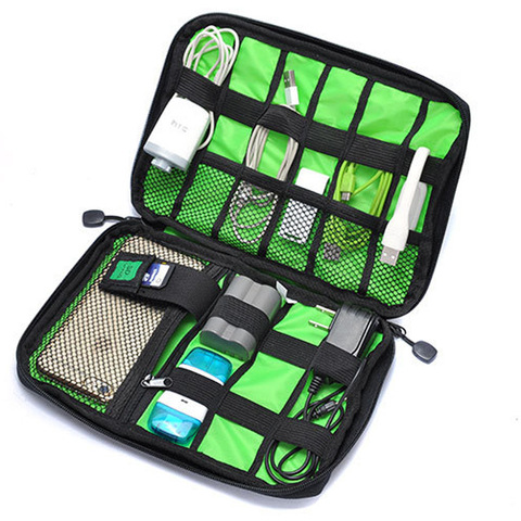 Outdoor Travel Kit Waterproof Nylon Cable Holder Bag Electronic Accessories USB Drive Storage Case Camping Hiking Organizer Bag ► Photo 1/6