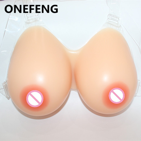 ONEFENG LTD Waterdrop Shape Soft Natural Artificial Breast Forms Fake Silicone Boobs for Crossdresser Drag Queen 500-1600g ► Photo 1/6