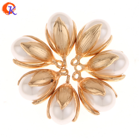 Cordial Design 50Pcs 11*20MM Jewelry Accessories/Earrings Making/Flower With Pearl/Tulip Shape/DIY/Hand Made/Earring Findings ► Photo 1/6