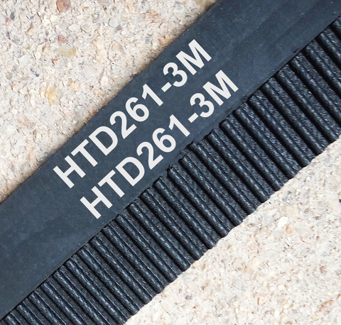 2 pieces/pack HTD3M timing belt length 261mm  teeth 87 width 14mm rubber closed-loop 261-3M for shredder S3M 261 HTD 3M pulley ► Photo 1/4