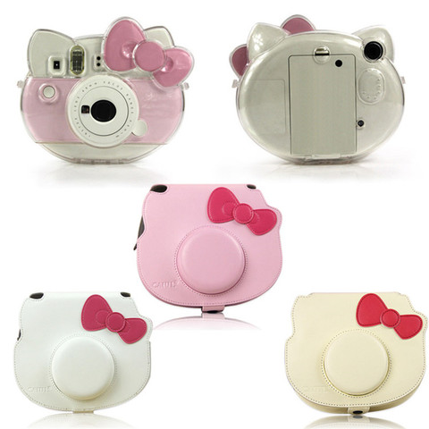 Transparent Crystal Shell PU Leather Camera Bag Case For Fujifilm Instax Mini Kitty Camera ► Photo 1/1