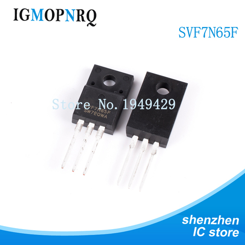 10pcs/lot SVF7N65F SVF7N65 7N65 7A 650V TO-220F new original MOS Field Effect Transistor ► Photo 1/1