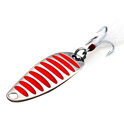 Fishing Lure Spoon 2g 5g 10g 15g 20g Gold Silver Fish Bait Sequins Noise Paillette With Feather Treble Hook Hard Metal Lure ► Photo 1/6