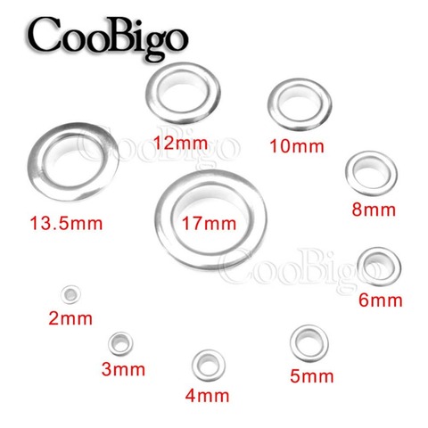 50sets Metal Silver Eyelets with Grommet for Leathercraft DIY Scrapbooking Shoe Belt Cap Bag Tag Clothes Backpack Accessories ► Photo 1/6