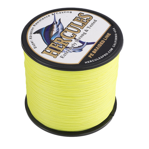 Hercules Fishing Line Multifilament 8 Strands Wire Spain Fishing Gifts for Men Fluorescent Yellow PE Carp 100-2000M Accessories ► Photo 1/5