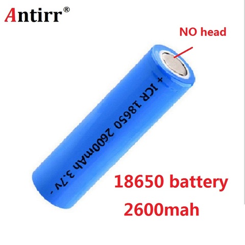 Antirr Original 18650 2600mAh rechargeable battery 18650 Li ion 3.7v ICR Rechargeable batterie for samsung 18650 battery ► Photo 1/5