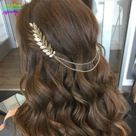 Summer Style Bohemia Leaves Head Crown  Chain And Leaves Hair Comb Wedding Hair Accessories Bijoux ► Photo 1/6