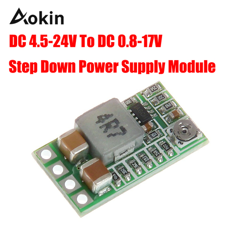 Ultra-Small Mini DC-DC Step Down Power Supply Module 3A Buck Converter Adjustable 1.8V 2.5V 3.3V 5V 9V 12V for Arduino diy kit ► Photo 1/6