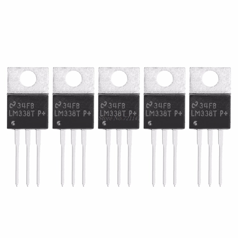 5Pcs LM338T LM338 TO-220 IC High Current Adjustable Integrated Voltage Regulator ► Photo 1/6