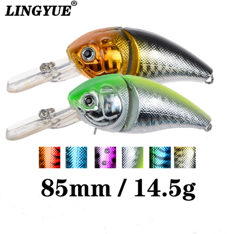 LINGYUE Fat Crankbait Two Joint Wobbler Hard Swimbait Fishing Lure 85mm 14.5g Fishing Minnow Bait Isca Artificial Pike Pesca ► Photo 1/6