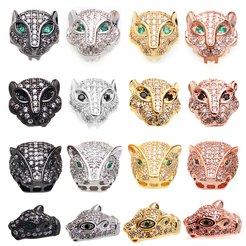 Silver Leopard Head Shaped Nail 3D Charms 