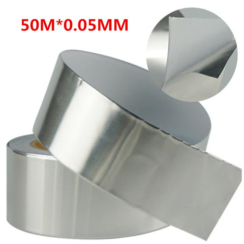 Single layer conductive high temperature aluminum foil tape waterproof shield Tape BGA insulation 50M *0.05mm ► Photo 1/1
