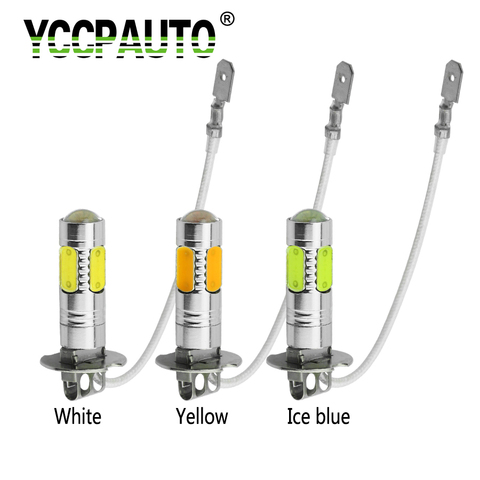 YCCPAUTO H3 Led Bulb Car Fog Lights DRL High Power 7.5W Light Source White 6000K Ice Blue Yellow Auto Driving Lamp 1PCS ► Photo 1/1